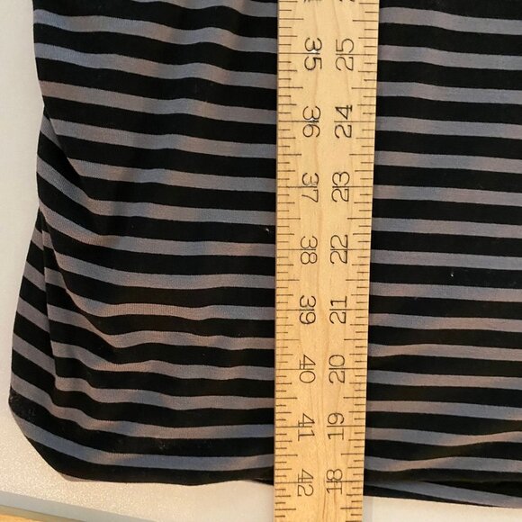 Banana Republic Large Bodycon Dress Long Sleeve Jersey Black Gray Striped NWT - Picture 9 of 9